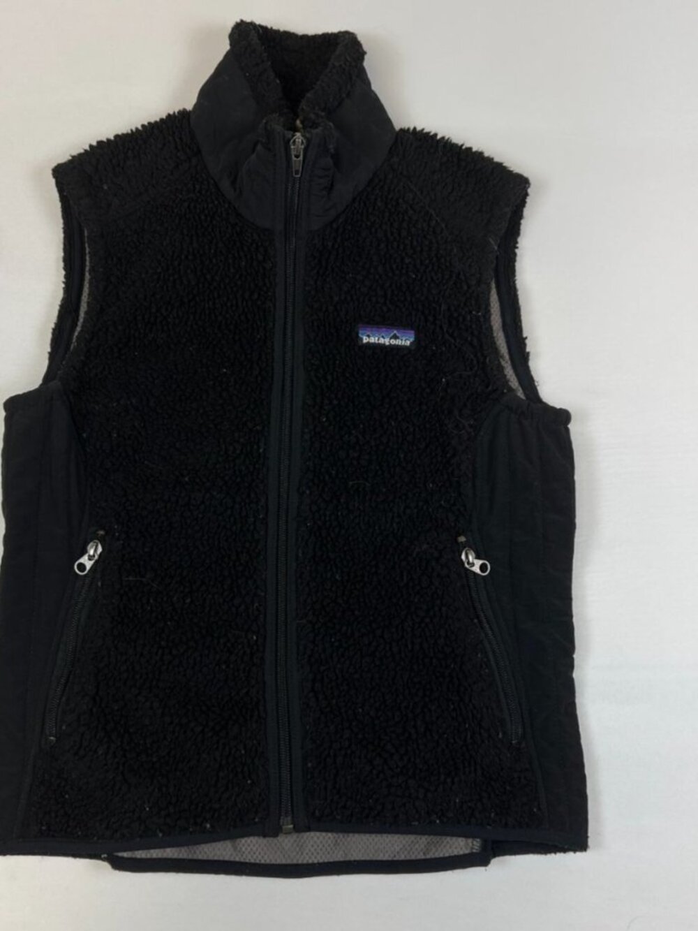 Patagonia Women S Black Mixed Guide Pile Fleece Quilted Hybrid Full Zip Vest - Picture 1 of 8